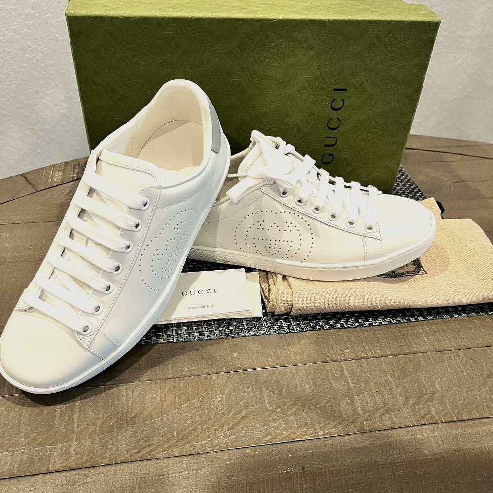 Authentic Gucci Ace sneaker 36 1/2 white/grey 👟
